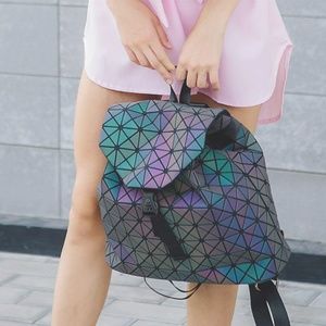 Geometric Backpack Holographic design